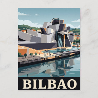 Vintage Travel Postcard Bilbao