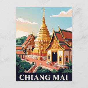 Vintage Travel Postcard CHIANG MAI
