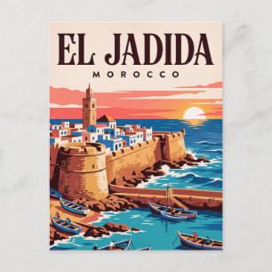 Vintage Travel Postcard El Jadida Morocco
