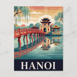 Vintage Travel Postcard HANOI