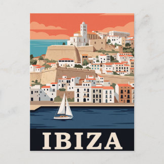 Vintage Travel Postcard Ibiza