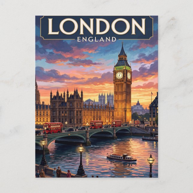Vintage Travel Postcard London (Front)