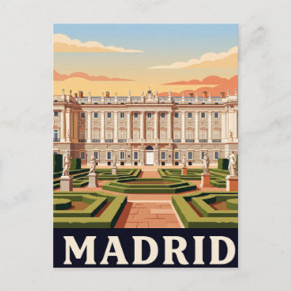 Vintage Travel Postcard Madrid