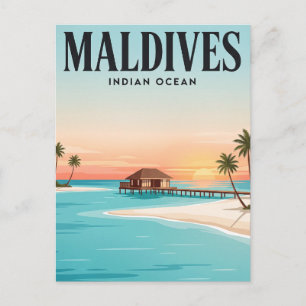 Vintage Travel Postcard   Maldives