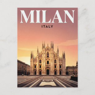 Vintage Travel Postcard Milan, Italy