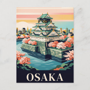 Vintage Travel Postcard OSAKA