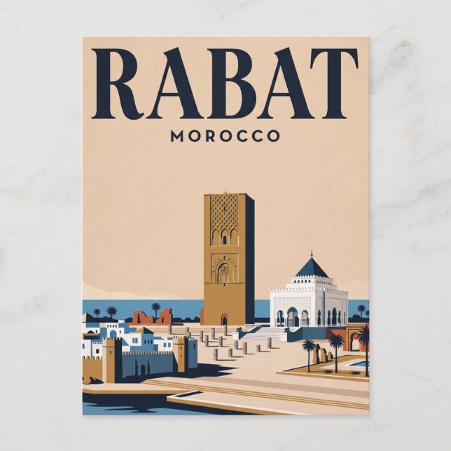 Vintage Travel Postcard | Rabat, Morocco (Front)