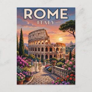 Vintage Travel Postcard Rome