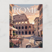 Vintage Travel Postcard | Rome Italy