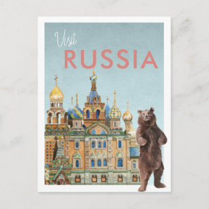 Vintage Travel Postcard Russia
