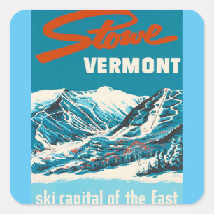 Vintage Travel Postcard - Stowe Vermont  Square Sticker