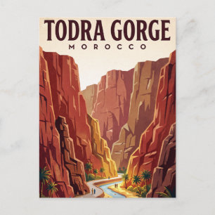 Vintage Travel Postcard Todra Gorge Morocco