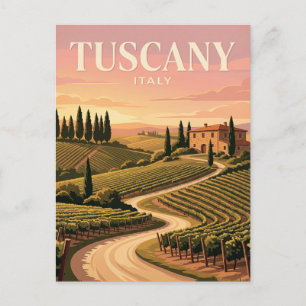 Vintage Travel Postcard Tuscany Italy