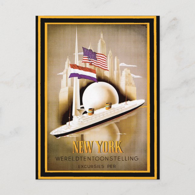 Vintage Travel Poster 16 Postcard (Front)