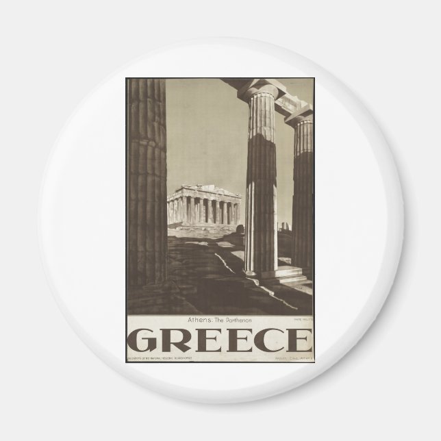 Vintage Travel Poster Ad Retro Prints Magnet (Front)