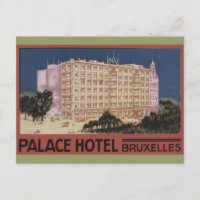 Vintage Travel Poster Art - Palace Hotel Bruxelles