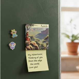 Vintage Travel Poster Australia Canyon Magnet