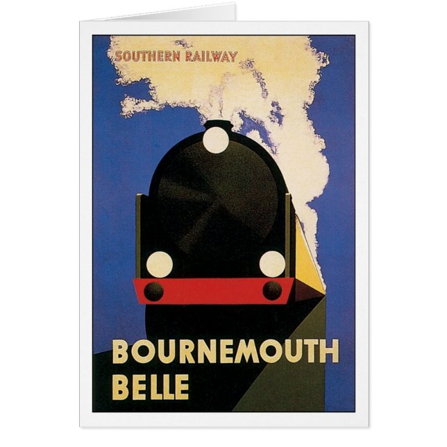Vintage Travel Poster, Bournemouth Belle Train (Front)