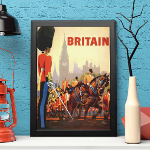 Vintage Travel Poster, British Royal Guard Poster