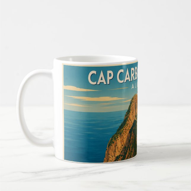 Vintage travel poster Cap Carbon Mug (Left)