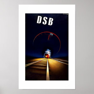 Vintage Travel Poster DSB