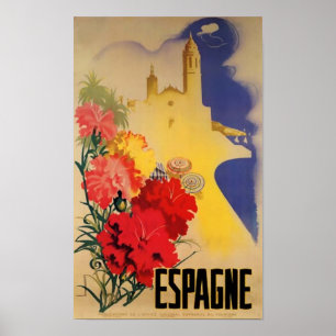 Vintage Travel Poster Espagne Spain Wall Deco Art