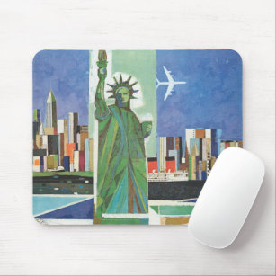 Vintage Travel Poster For American Airlines Mouse Pad