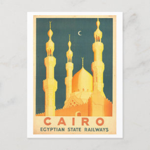 Vintage Travel Poster for Cairo, Egypt, Postcard