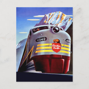 Vintage Travel Poster For Canada Postcard