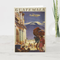Vintage Travel Poster For Guatemala