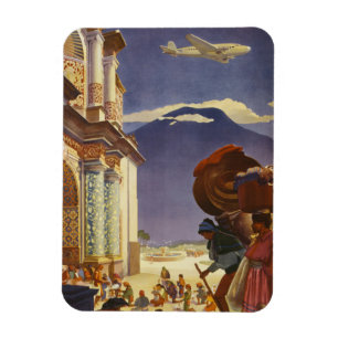 Vintage Travel Poster For Guatemala Magnet