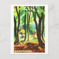 Vintage Travel Poster for Hampshire in England