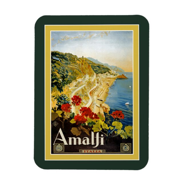 Vintage Travel Poster For Italy Magnet (Vertical)