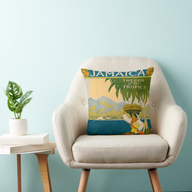 Vintage Travel Poster For Jamaica Cushion (Chair)