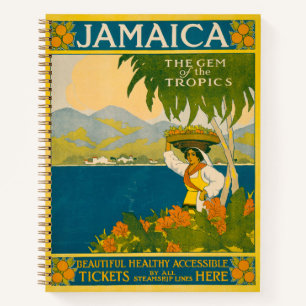 Vintage Travel Poster For Jamaica Notebook