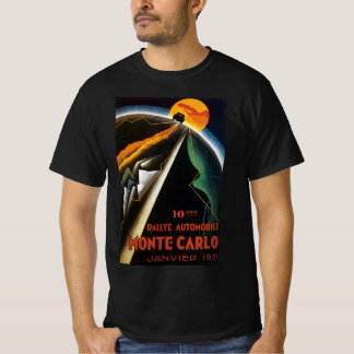 Vintage Travel Poster for Monte Carlo Auto Rally T-Shirt