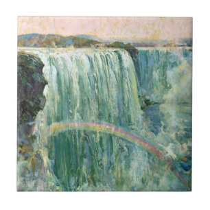 Vintage Travel Poster For Niagara Falls Tile