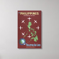 Vintage Travel Poster For Philippine Air Lines