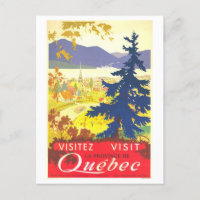 Vintage Travel Poster for Quebec