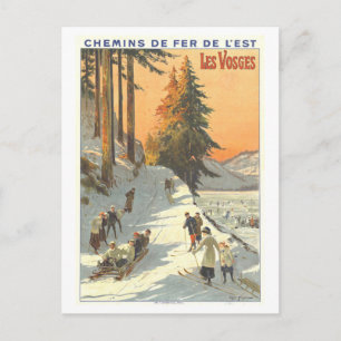 Vintage Travel Poster for the Vosges Mountains Postcard