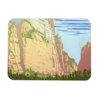 Vintage Travel Poster For Zion National Park