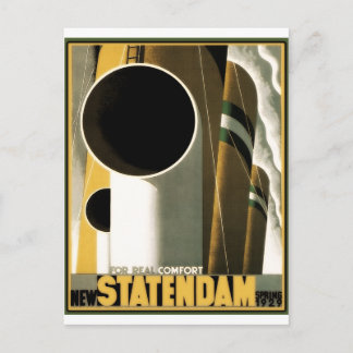Vintage Travel Poster: Holland America Statendam Postcard