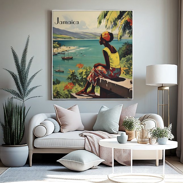 Vintage Travel Poster Jamaican woman  Canvas Print (Creator Uploaded)