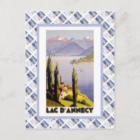 Vintage travel poster, Lac d'Annecy