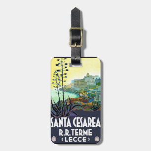 Vintage Travel Poster Lecce Italy Luggage Tag
