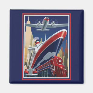 Vintage Travel Poster  Magnet