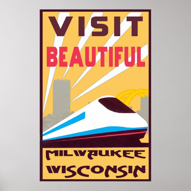 VINTAGE TRAVEL POSTER - MILWAUKEE, WISCONSIN (Front)
