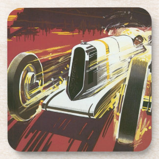 Vintage Travel Poster, Monaco Grand Prix Auto Race Coaster