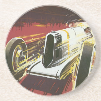 Vintage Travel Poster, Monaco Grand Prix Auto Race Coaster