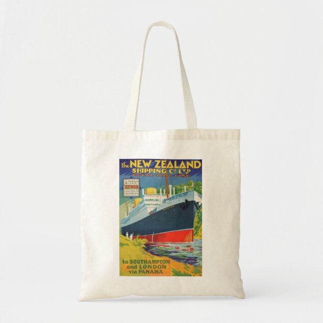 Vintage travel poster new zealand tote bag (Front)
